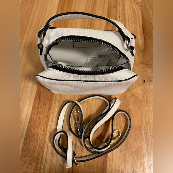 Small, white with black trim, crossbody bag from Mango Spain. Never used. - Picture 2 of 2